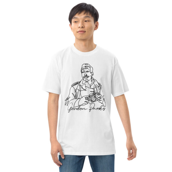 Gordon Parks: Heavyweight Men's Tee - Black Logo - Image 13