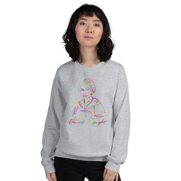 Dorothy Height: Unisex Sweatshirt - Colorful Logo - Image 7
