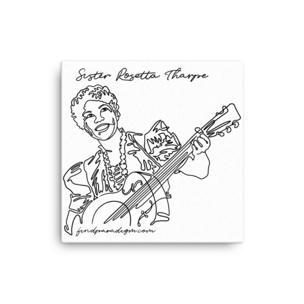 Sister Rosetta Tharpe: Canvas Poster - Black Logo