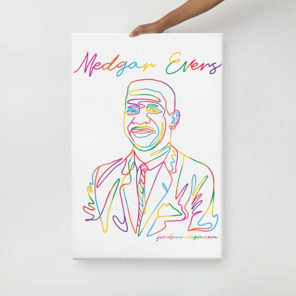 Medgar Evers: Canvas Poster 24"x36" - Color Logo