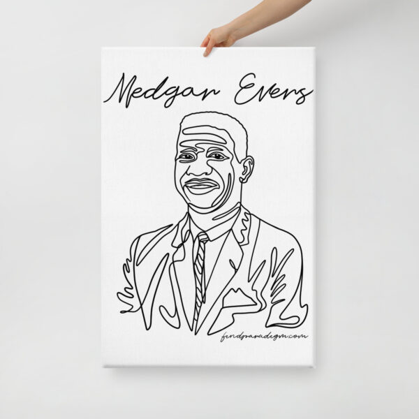 Medgar Evers: Canvas Poster 24"x36" - Black Logo