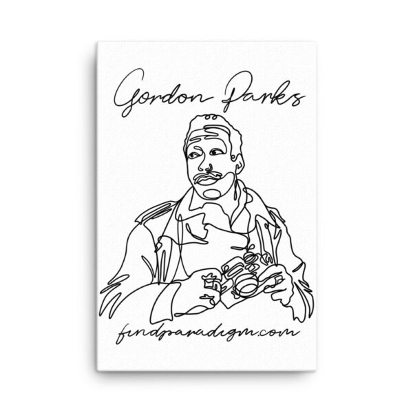 Gordon Parks: Canvas Poster 24"x36" - Black Logo