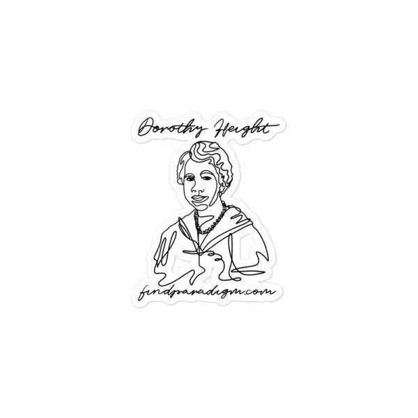 Dorothy Height: Kiss Cut Sticker - Black