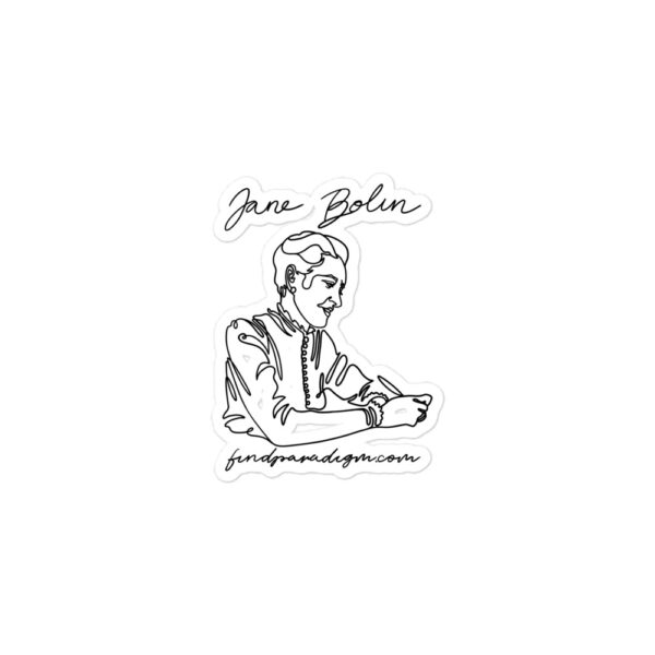 Jane Bolin: Kiss Cut Sticker - Black