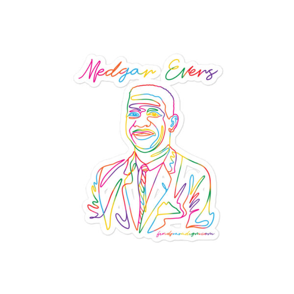 Medgar Evers: Kiss Cut Sticker - Color - Image 2