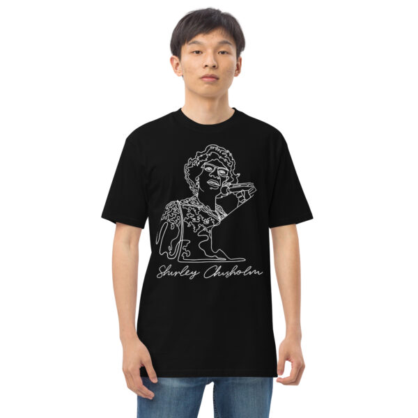Shirley Chisholm: Men's Heavyweight Tee - White Logo - Image 3