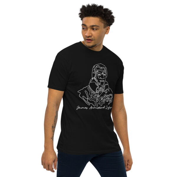 James Armistead Lafayette: Men's Heavyweight Tee - White Logo - Image 4
