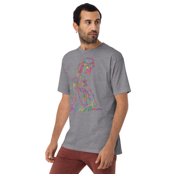 Jesse Leroy Brown: Men's Heavyweight Tee - Colorful Logo - Image 4