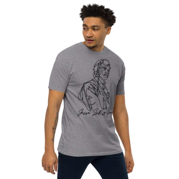 Jesse Leroy Brown: Men’s Heavyweight Tee - Black Logo - Image 6