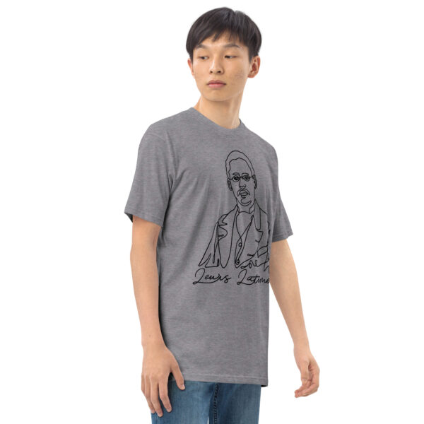 Lewis Latimer: Men’s Heavyweight Tee - Black Logo - Image 6