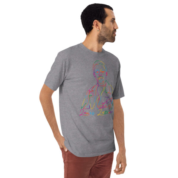 Lewis Latimer: Men's Heavyweight Tee - Colorful Logo - Image 5
