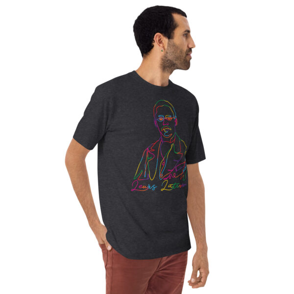 Lewis Latimer: Men's Heavyweight Tee - Colorful Logo - Image 3