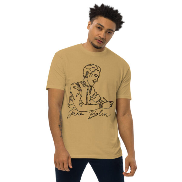 Jane Bolin: Men's Heavyweight Tee - Black Logo - Image 14