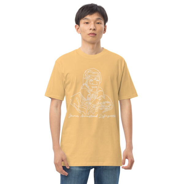 James Armistead Lafayette: Men's Heavyweight Tee - White Logo - Image 3