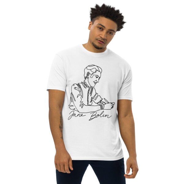Jane Bolin: Men's Heavyweight Tee - Black Logo - Image 17