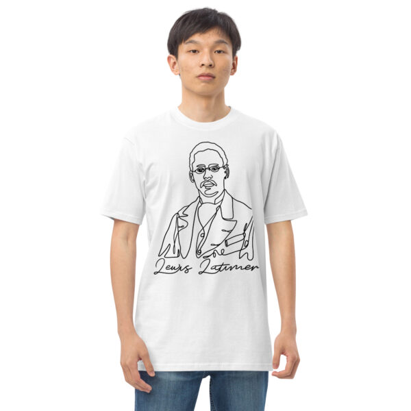 Lewis Latimer: Men’s Heavyweight Tee - Black Logo