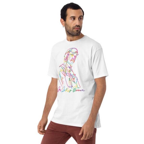 Jesse Leroy Brown: Men's Heavyweight Tee - Colorful Logo - Image 6