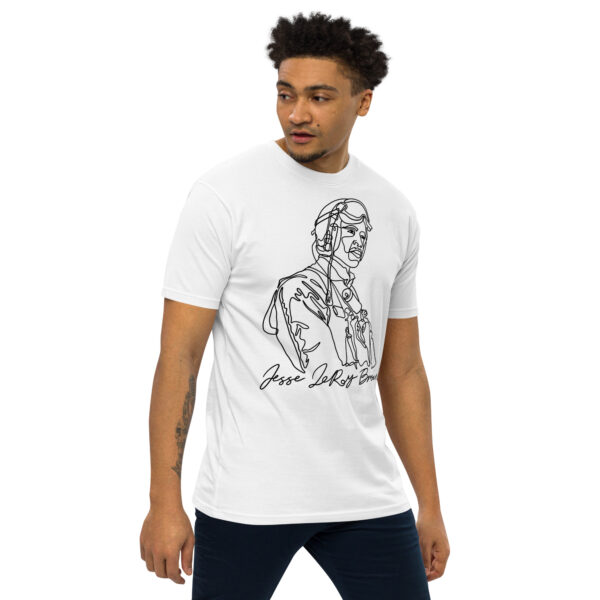 Jesse Leroy Brown: Men’s Heavyweight Tee - Black Logo - Image 10