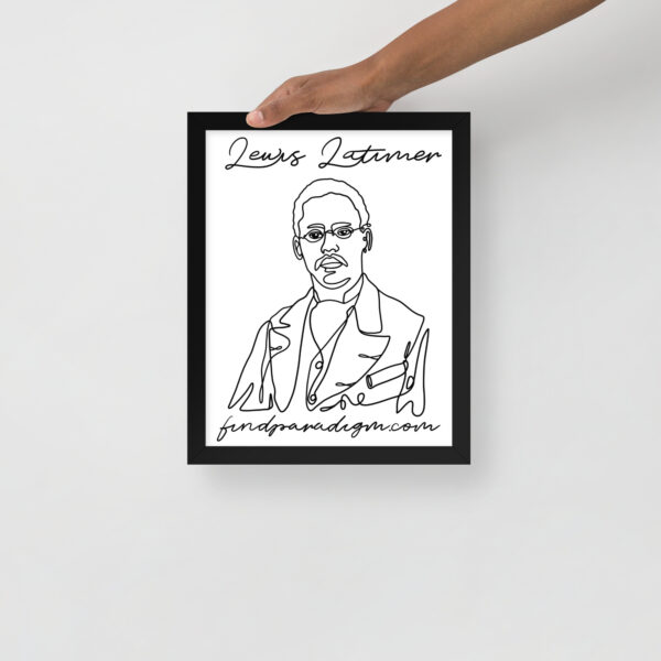 Lewis Latimer: Framed Poster - Black Logo - Image 2
