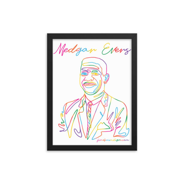 Medgar Evers: Framed Poster - Colorful Logo - Image 3