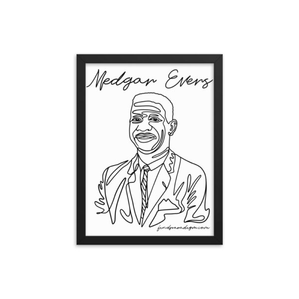 Medgar Evers: Framed Poster - Black Logo - Image 3