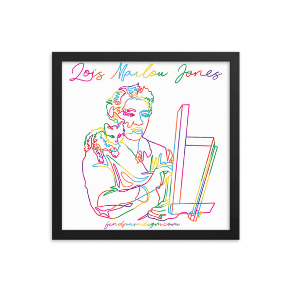 Loïs Mailou Jones: Framed Poster - Colorful Logo - Image 2