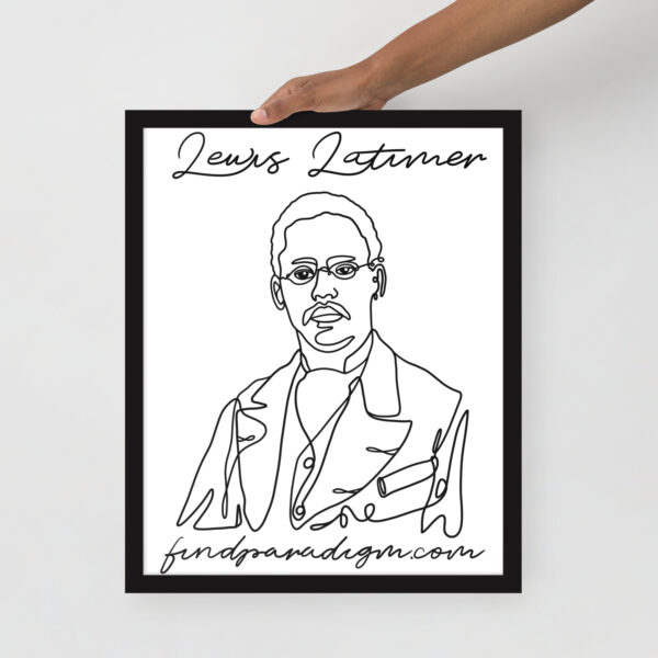 Lewis Latimer: Framed Poster - Black Logo