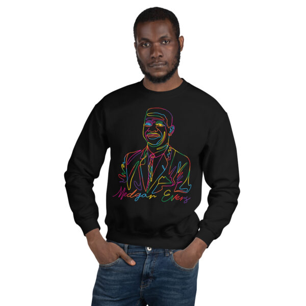 Medgar Evers: Unisex Sweatshirt - Colorful Logo - Image 3