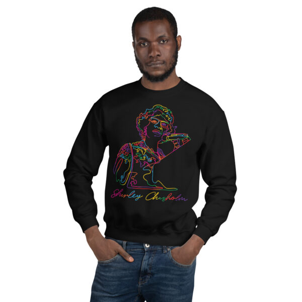 Shirley Chisholm: Unisex Sweatshirt - Colorful Logo