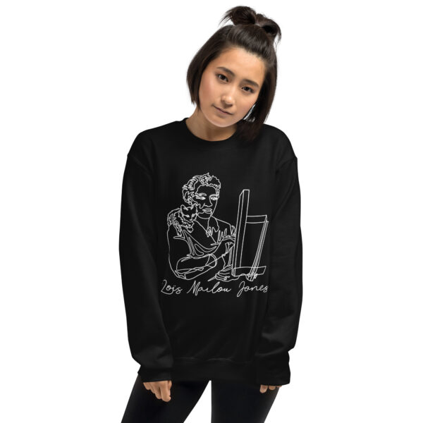 Loïs Mailou Jones: Unisex Sweatshirt - White Logo - Image 4