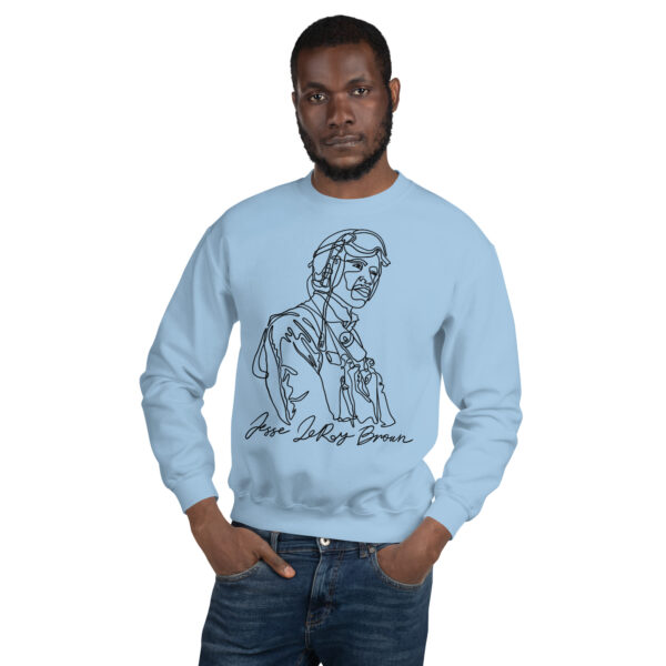 Jesse Leroy Brown: Unisex Sweatshirt - Black Logo - Image 3