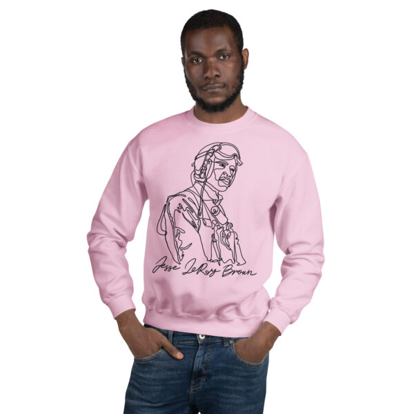 Jesse Leroy Brown: Unisex Sweatshirt - Black Logo - Image 7