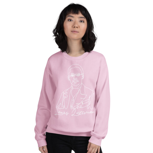 Lewis Latimer: Unisex Sweatshirt - White Logo - Image 3