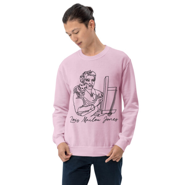 Loïs Mailou Jones: Unisex Sweatshirt - Black Logo - Image 8