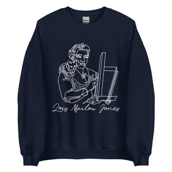 Loïs Mailou Jones: Unisex Sweatshirt - White Logo - Image 2