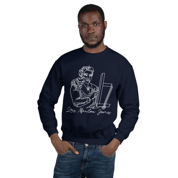 Loïs Mailou Jones: Unisex Sweatshirt - White Logo - Image 3