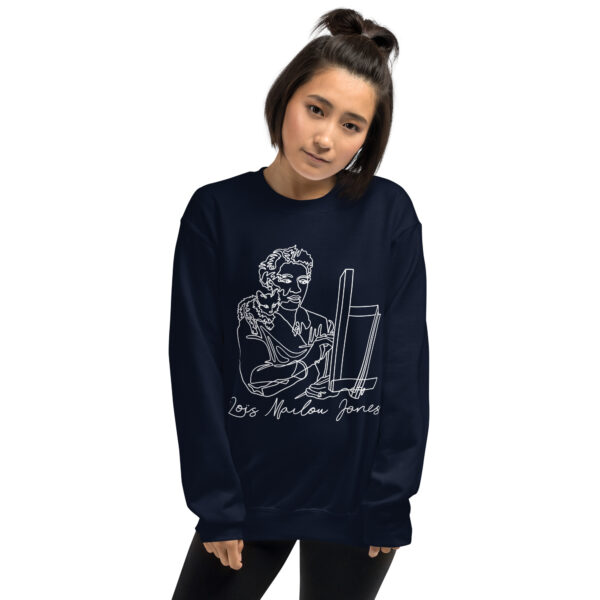 Loïs Mailou Jones: Unisex Sweatshirt - White Logo - Image 6