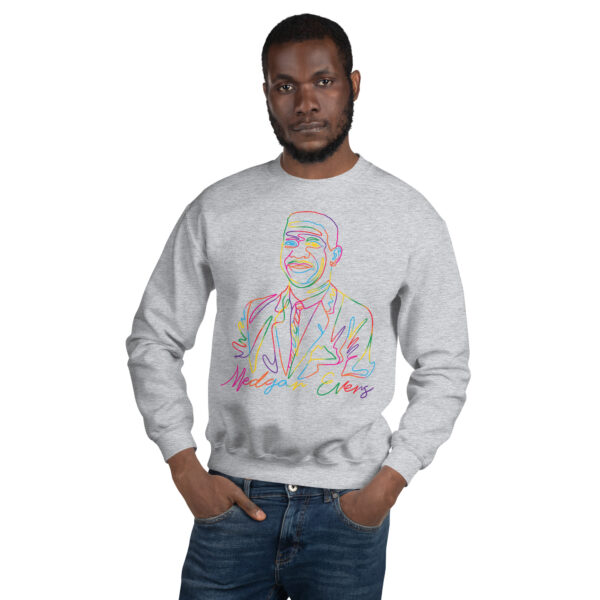 Medgar Evers: Unisex Sweatshirt - Colorful Logo - Image 9