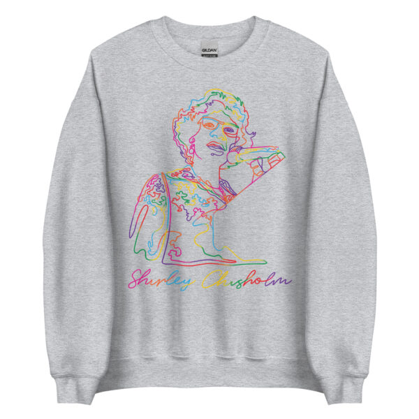 Shirley Chisholm: Unisex Sweatshirt - Colorful Logo - Image 2