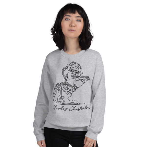 Shirley Chisholm: Unisex Sweatshirt - Black Logo - Image 5