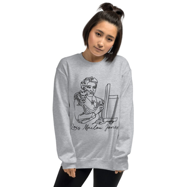 Loïs Mailou Jones: Unisex Sweatshirt - Black Logo - Image 2