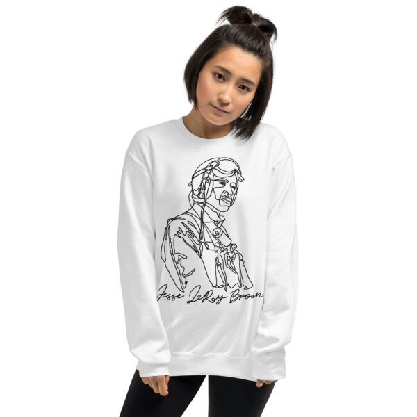 Jesse Leroy Brown: Unisex Sweatshirt - Black Logo - Image 2