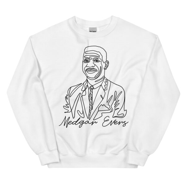 Medgar Evers: Unisex Sweatshirt - Black Logo - Image 2