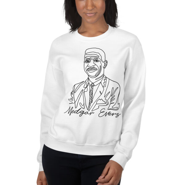 Medgar Evers: Unisex Sweatshirt - Black Logo - Image 3