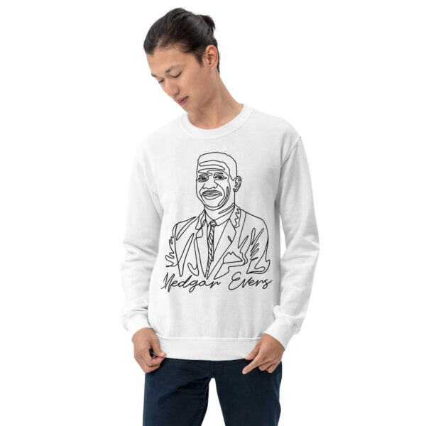 Medgar Evers: Unisex Sweatshirt - Black Logo - Image 4