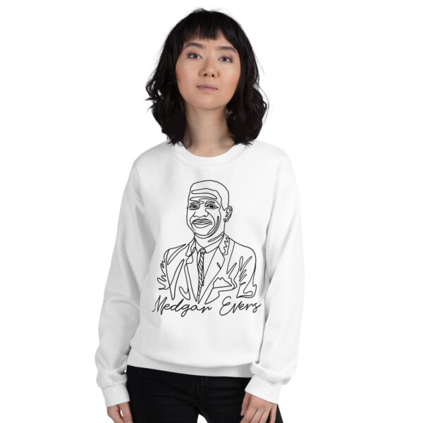 Medgar Evers: Unisex Sweatshirt - Black Logo - Image 10