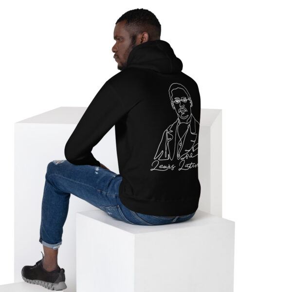 Lewis Latimer: Unisex Hoodie - White Logo - Image 4