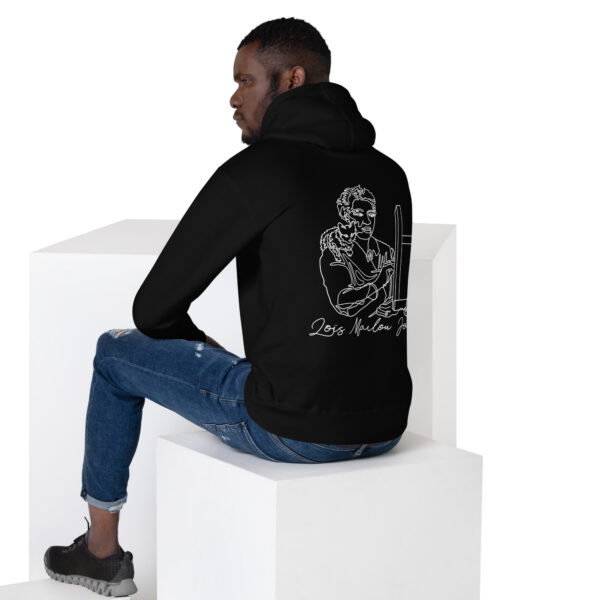 Loïs Mailou Jones: Unisex Hoodie - White Logo - Image 3