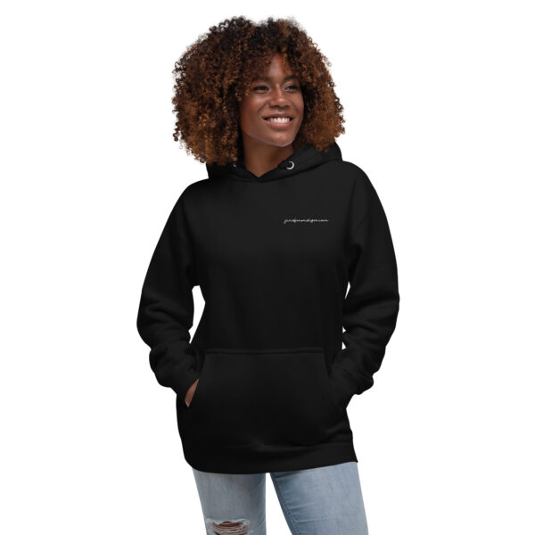 Jane Bolin: Unisex Hoodie - White Logo - Image 3
