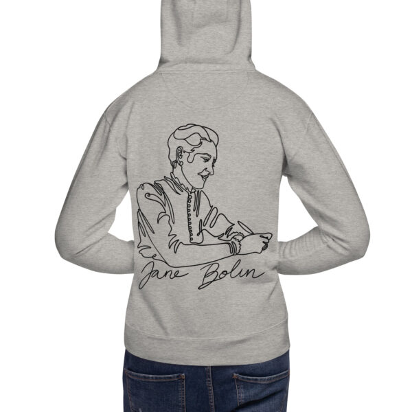 Jane Bolin: Unisex Hoodie - Black Logo - Image 5